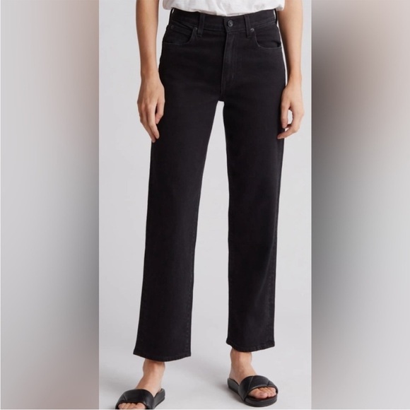 SLVRLAKE Sophie Straight Leg Jean Black Hidden Valley Wash Size 24 - Picture 1 of 9
